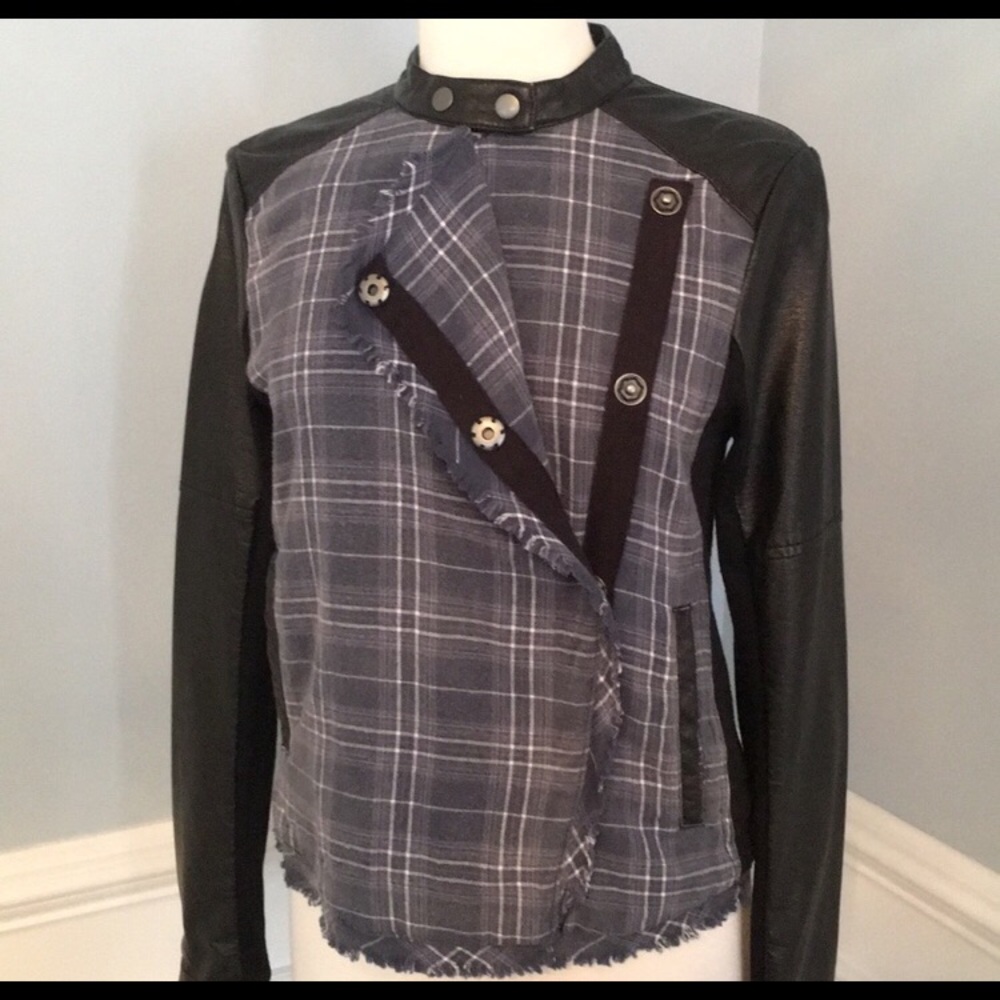 Free People Jacket with Vegan Leather Accents- S/P